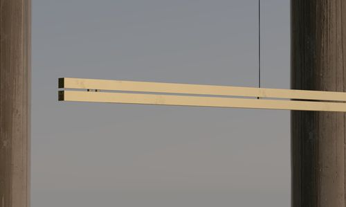 Hanging brass profile work light