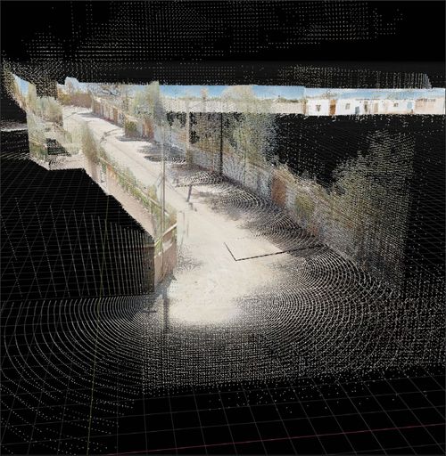 poerspective view of google streetview reconstruction